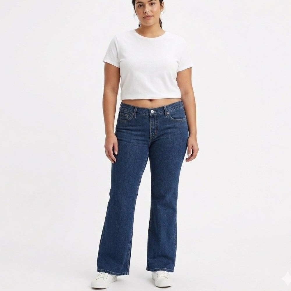 Levi's 518 Super Low Bootcut Jeans Woman Size 9 JR M Dark Wash Denim Y2K Vintage